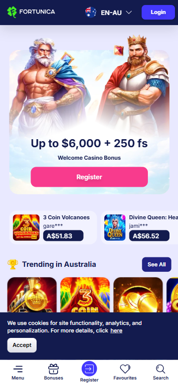 Fortunica App on mobile